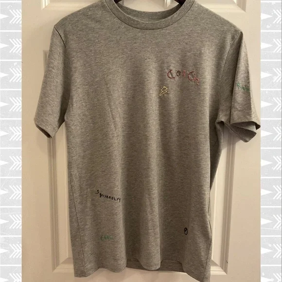 Coach Diary T-Shirt - NWT - Men’s Size Small - Heather Grey - Picture 1 of 12